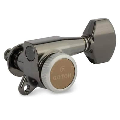 Gotoh Magnum Lock-Trad 6-In-Line Tuners, Cosmo Black image 2