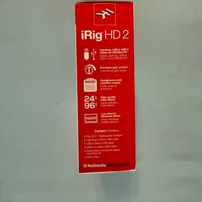 IK Multimedia iRig HD 2 Guitar Bass Audio Interface for iPhone iPad Mac PC image 4
