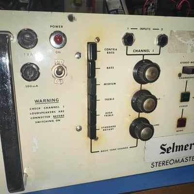 Selmer Stereomaster 100W (Dual 50W) Tube Amp Head 1965-1967 Metal Box | Fully Serviced w/ NOS GE Tubes | Syd Barrett Pink Floyd Era image 2