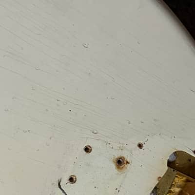 1965 1966 Fender Musicmaster Duo Sonic guitar body white image 4