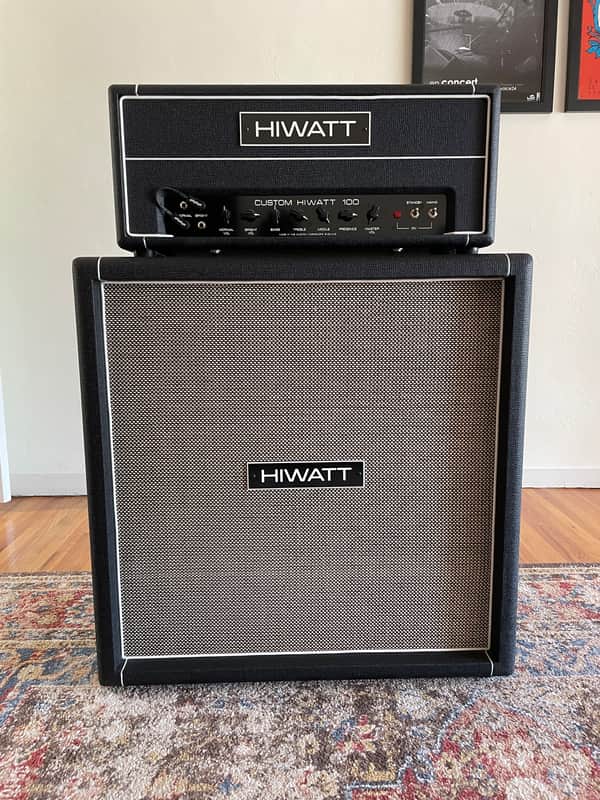 Hiwatt DR103 Custom 100 + Matching SE4123 4x12 2022 - Black image 1