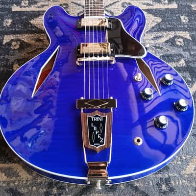 Gibson Trini Lopez Custom Shop 1964 Figured Top 2024 - Viper Blue image 10