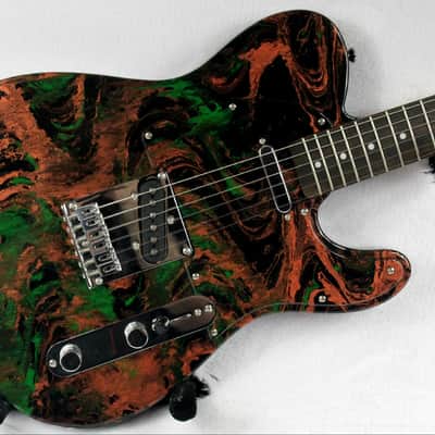 Custom Swirl Painted and Upgraded Fender Squier Telecaster With Matching Pickguard image 7