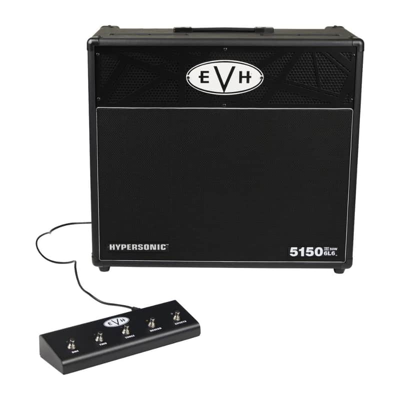 EVH 5150III Hypersonic 6L6 1x12 Combo Guitar Amp w/Footswitch | Black image 1