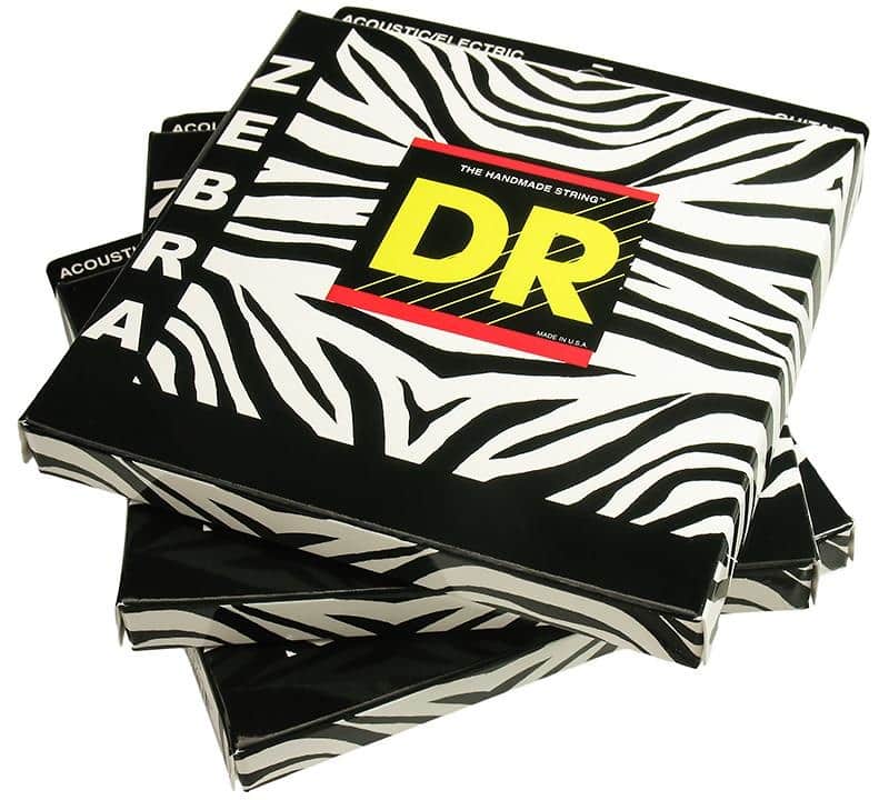 3 sets DR Strings ZEBRA Acoustic/Electric Guitar Strings 12-54 ZAE-12, 3 Sets image 1