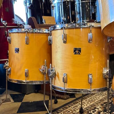 VINTAGE 1980's Tama Superstar Double Bass Drum Set in Natural Gloss - 14x24, 14x24, 8x12, 9x13, 10x14, 12x15, 16x16, 16x18 image 12