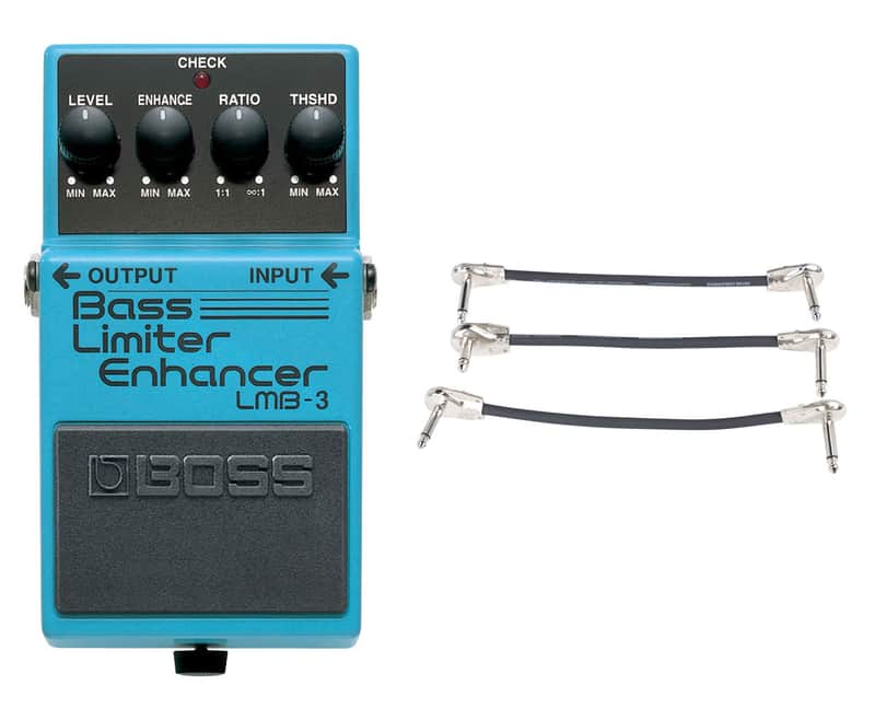 Boss LMB-3 Bass Limiter & Enhancer + Gator Patch Cable 3 Pack image 1