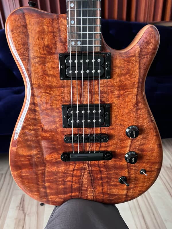Kiesel Carvin HF2 Fatboy Allan Holdsworth Flamed Koa image 1