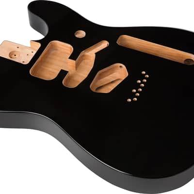 Fender Deluxe Series Telecaster SSH Alder Body Modern Bridge Mount, Black image 1