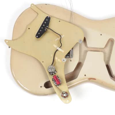 1957 Fender Musicmaster - Desert Sand - Anodized Pickguard - V Neck Profile image 14