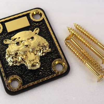 Lion Head Custom Shop Gold Neckplate Neck Plate Kit with Screws & Gasket image 1