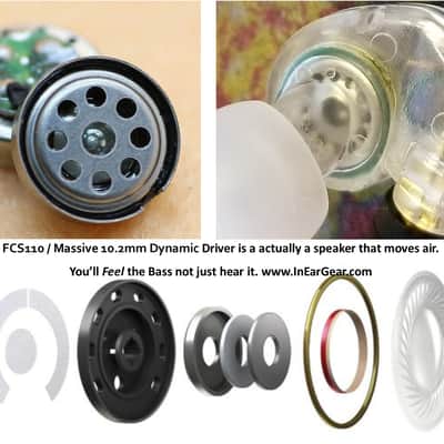 FCS110 Clear / 10.2mm Dynamic Driver In-Ear Monitor - Earphones image 3
