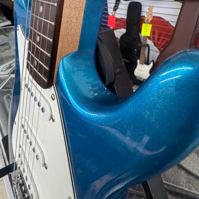 Assassin Stratocaster style electric guitar. - Blue Sparkle. image 21