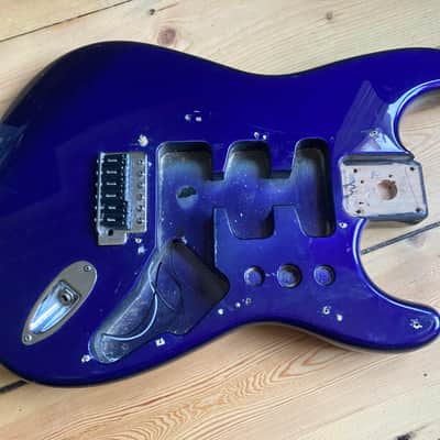Fender Stratocaster Standard Electric Guitar Body Mexico Strat Blue 1998 image 1