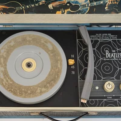 1964 Beatles NEMS Vintage Record Player 100% Original. Rare. Unrestored Free shipping.  #B028 image 4