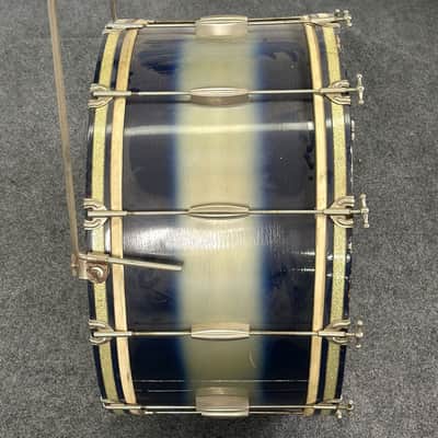 Used Vintage Slingerland Radio King 4pc Drum Set Blue Duco - Good image 18