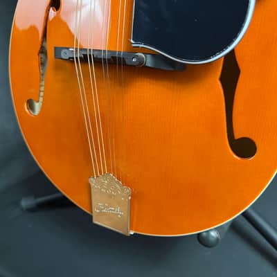 Kentucky KM-252 Artist Deluxe A-Style Mandolin Transparent Amber w/ Gig Bag image 8
