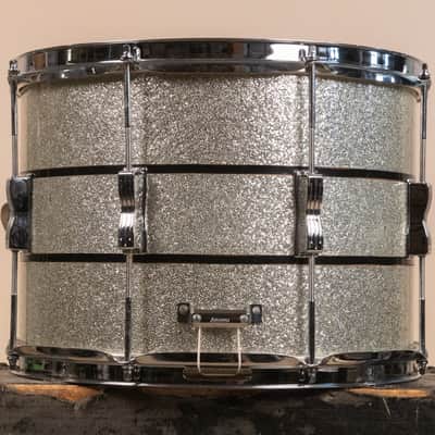 1972 Ludwig 10x14 Silver and Black Parade Master Snare Drum image 5