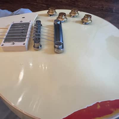 Gibson Les Paul 1958 Custom Shop 58 Historic R8 2017 - Aged ~ Cream Over Flame Top - "Painted-Over" series image 5