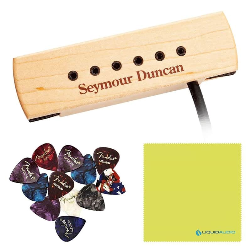 Mint Seymour Duncan Woody XL Acoustic Guitar Soundhole Pickup Maple Color Bundle w... image 1