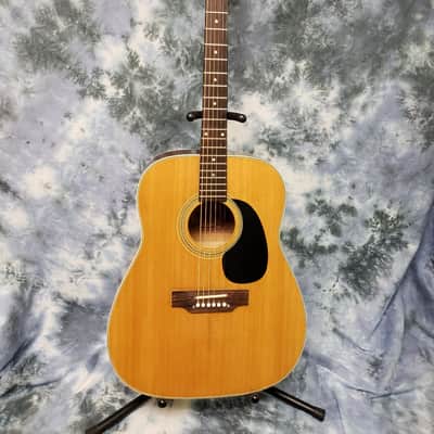 1975 Air Line Adjustable Bridge Dreadnought Flat Top Western Guitar Original Soft Shell Case image 1