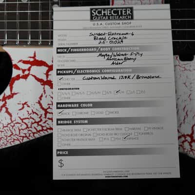 Schecter USA Custom Shop Sunset Extreme-6 Blood Crackle 6-String Electric Guitar w/ Case (2025) image 5