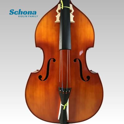 SCHONA SDB-03BE - 4/4 Professional Double Bass Handmade Solid Wood Spruce Top Ebony Fingerboard High-Light Lacquer Maple Back Sides image 4