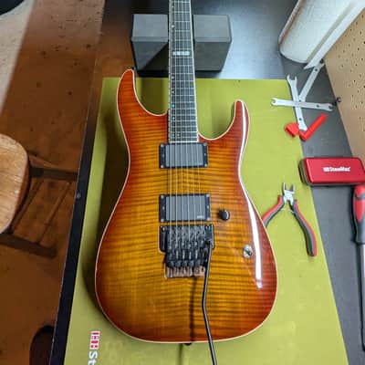2013 ESP LTD Elite M-II - Amber Cherry Sunburst image 2