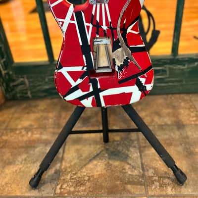 2026 EVH Frankenstein Frankie Strip Series Red and Black Relic Electric Guitar image 13