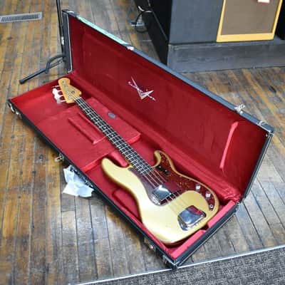 Fender Custom Shop Limited Edition 1962 Relic Precision Bass Aged Aztec Gold w/Hard Case image 9