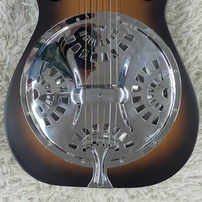 1996 OMI/Gibson Dobro Model F60 Roundneck Resonator guitar with hardshell case image 3