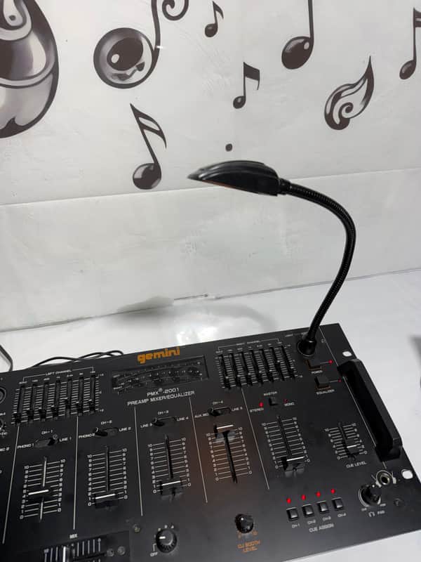 Gemini PMX-2001 Preamp Mixer/Equalizer 4-Channel Dual 10-Band EQ w/ Light image 1
