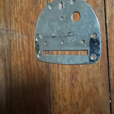 Fender Original 1960’s -70's Fender Jaguar Jazzmaster guitar bridge tremolo PLATE 60's - Chrome image 1