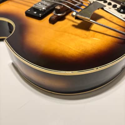 Geeco Apollo Hofner Copy Beatle Bass  500/1 1970's - Sunburst image 4