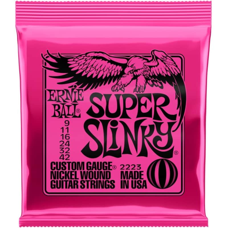 ERNIE BALL 2223 Super Slinky 009-042 Nickel plated Steel. Saiten für E-Gitarre image 1
