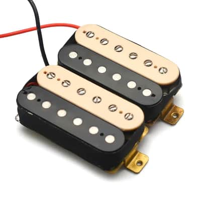 Zebra Guitar Neck Bridge Humbucker Pickups with Wiring Harness, Knobs image 2