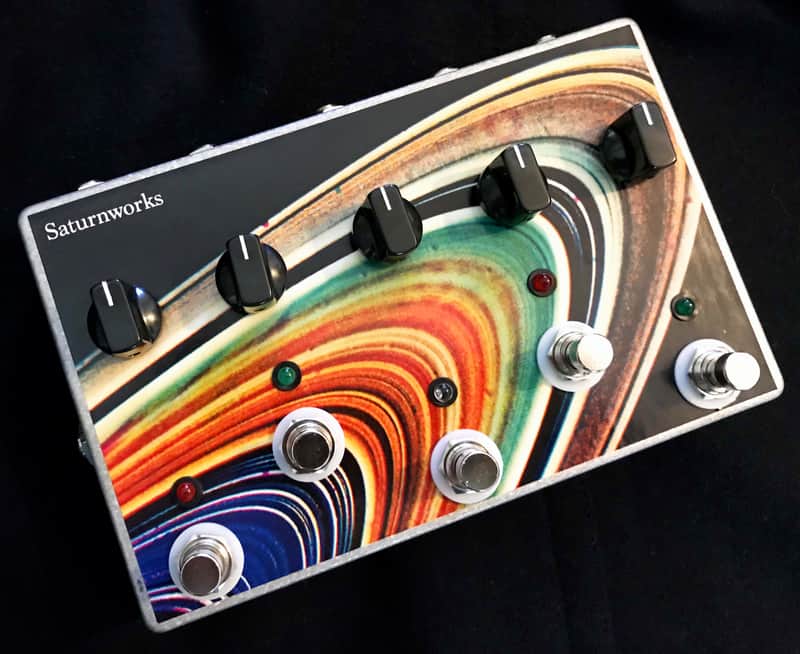 Saturnworks 5 Channel 5:1 Active Mixer Pedal for Guitar + Bass + Keyboard + More with on/off Switches & Neutrik Jacks - Handcrafted in California image 1
