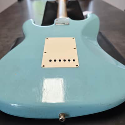 Fender Custom Shop Postmodern Journeyman Stratocaster 2016 Daphne Blue Relic Aged Roadworn American Vintage 60s 1960's Reissue USA Guitar close to Sonic Blue heavy relic post modern image 10