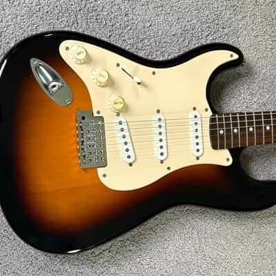 Squier Stratocaster Sunburst L/H strung righty! image 1