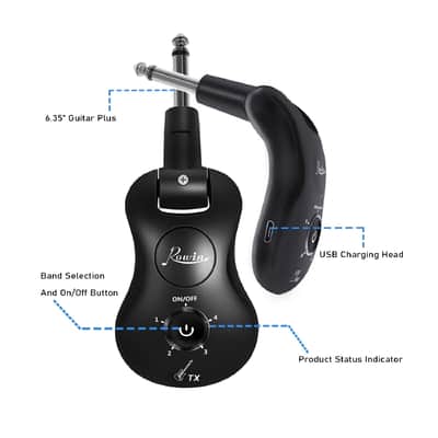 Rowin G3 Plug Wireless System 2.4G 4 Chan Low Latency Transmitter Receiver JW-03 image 5