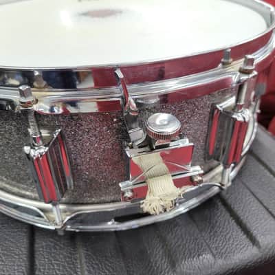 Rogers Tower 5x14" 8-Lug Wood Snare Drum with Case - Silver Sparkle Pearl image 4