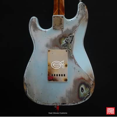 Fender Stratocaster Sonic Blue Heavy Aged Relic by East Gloves Customs image 14
