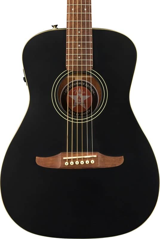 Fender Joe Strummer Campfire Acoustic Electric Guitar. Walnut Fingerboard, Matte Black image 1
