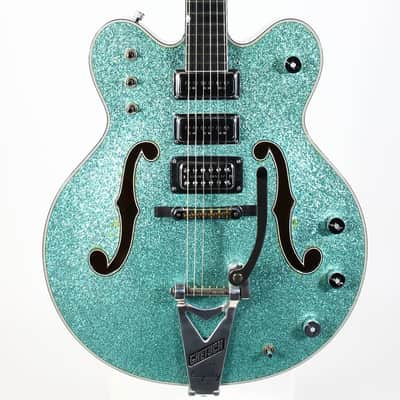 2015 Gretsch USA Custom Shop STEPHEN STERN G6136-CS DC Double Cut White Falcon Turquoise Sparkle 3-Pickup ONE-OFF! image 1