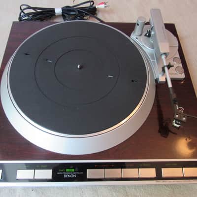 Denon DP 45F turntable in excellent condition, serviced; broken cover -F 1980's image 1