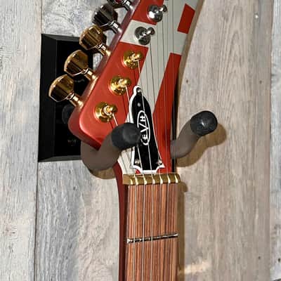 New EVH Striped Series Shark Burgundy/Silver Stripes, Package Deal Includes: EVH Fitted Hard Shell Case & Extras, Best Deal On The Planet Ships Fast, Buy It Here ! image 8