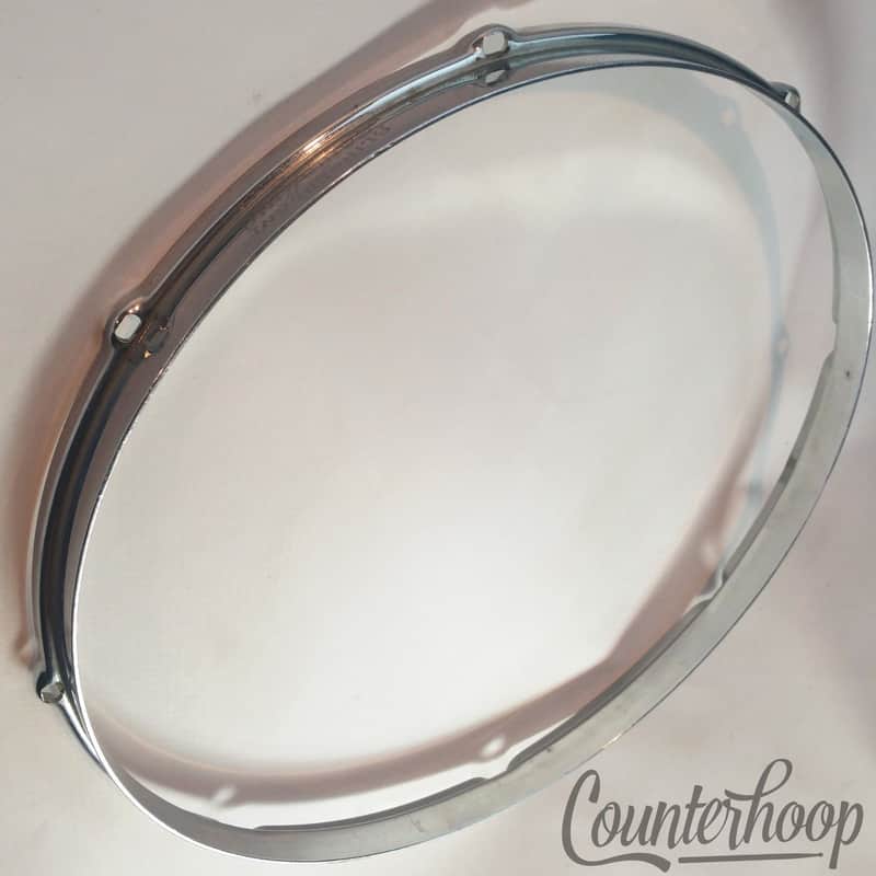 *Slingerland 15" Radio King Snare/Tom Drum Rim/Hoop Chrome-Brass Engraved Batter image 1