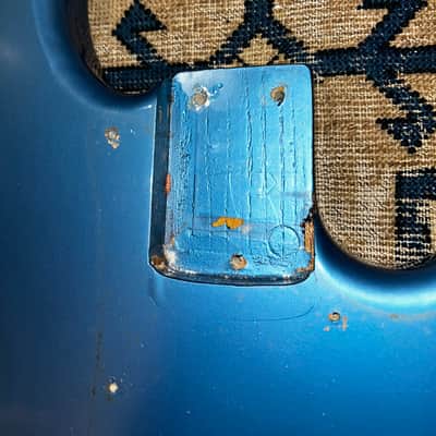 1977 Musicman Stingray Bass Body Refinished Blue Husk image 7