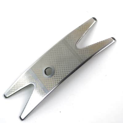 Guitar multi spanner wrench- fixes for jacks, pots, switches ,Engraved pattern Nickel