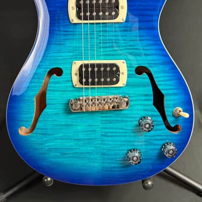 PRS SE Hollowbody I Piezo Electric Guitar Lake Blue Finish w/ Gig Bag image 2
